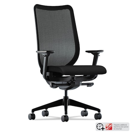 Hon Nucleus Series Work Chair, Black ilira-stretch M4 Back, Black Seat HN1.A.H.IM.CU10.SB.T